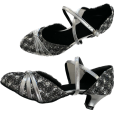 ROSIE SILVER SPARKLE - 1.5 LOW HEEL